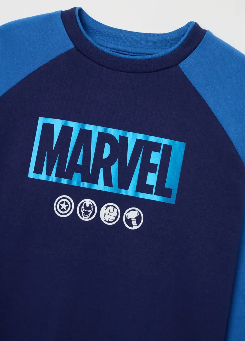 Pigiama Blu In Cotone Per Bambino, Viola miniatura 3