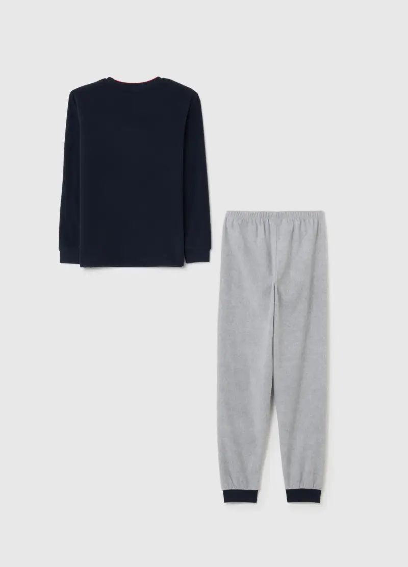 Pigiama Da Ragazzo In Misto Pile Multicolor Regular Fit, Bambino, Multicolor miniatura 2