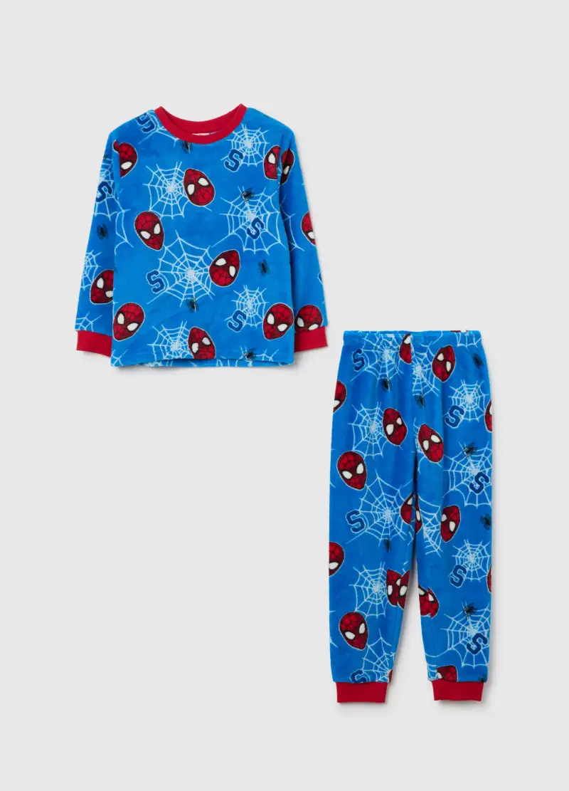 Pigiama Multicolor Da Bambino Blu Regular Fit Con Stampa Spider-man, Multicolor