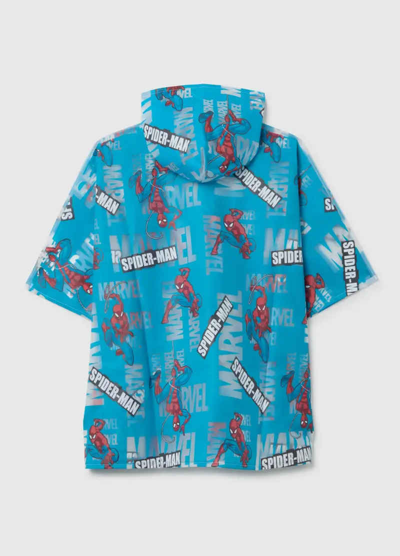 Poncho Impermeabile Blu Da Bambino Con Stampa Spider-man, Blu miniatura 2