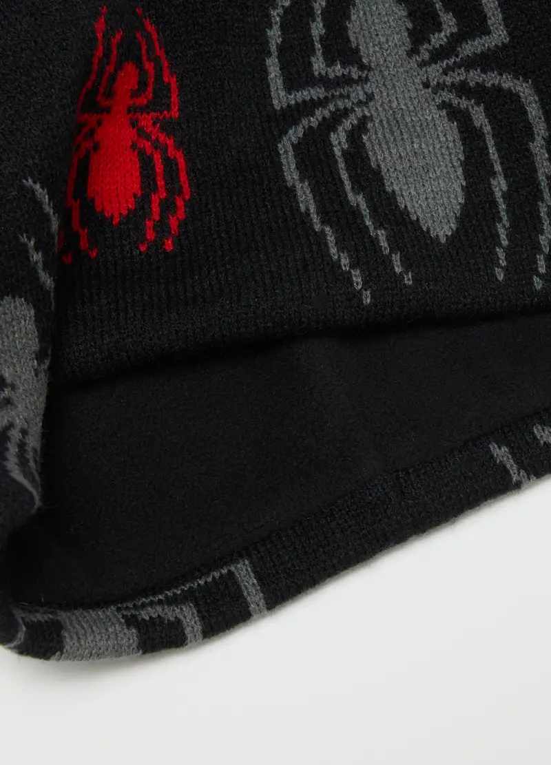 Scaldacollo Nero Da Bambino Con Stampe Spider-man, Multicolor miniatura 2