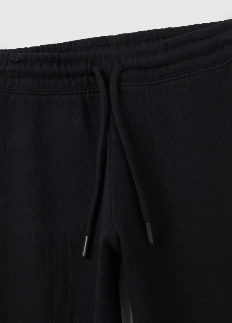 Set Jogging Da Bambino In Puro Cotone Bianco E Nero Regular Fit, Bianco miniatura 3