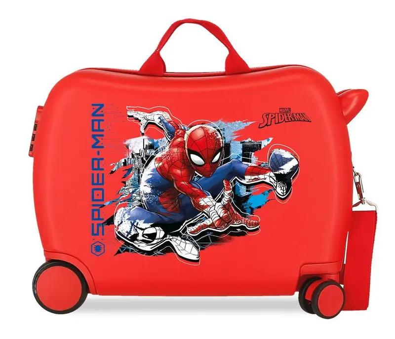 Valigia per bambini cavalcabile Marvel Spider Man Geo Rosso