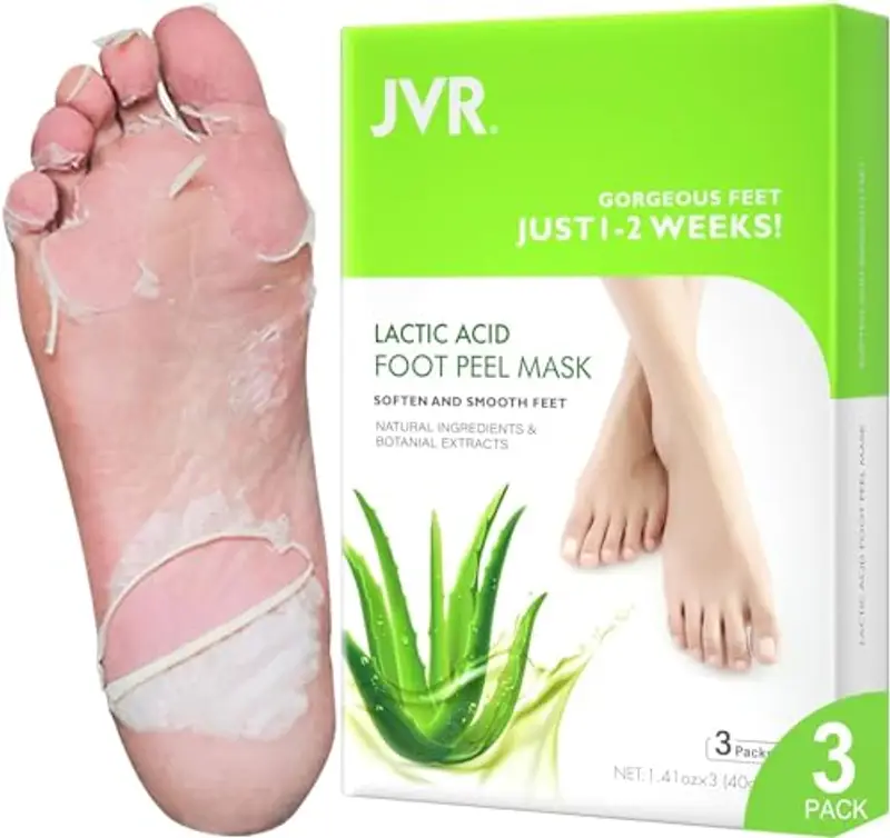 Maschera Esfoliante Piedi, 3 paia JVR Acido Lattico Maschere Peeling Feet, riparazione tallone ruvido, rimozione della