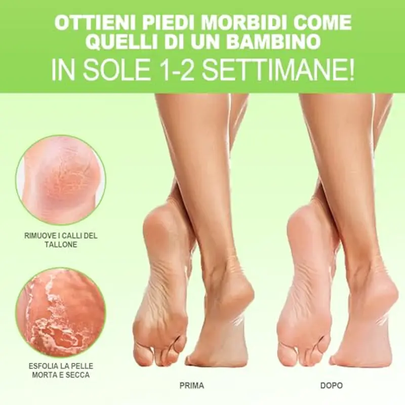 Maschera Esfoliante Piedi, 3 paia JVR Acido Lattico Maschere Peeling Feet, riparazione tallone ruvido, rimozione della miniatura 2