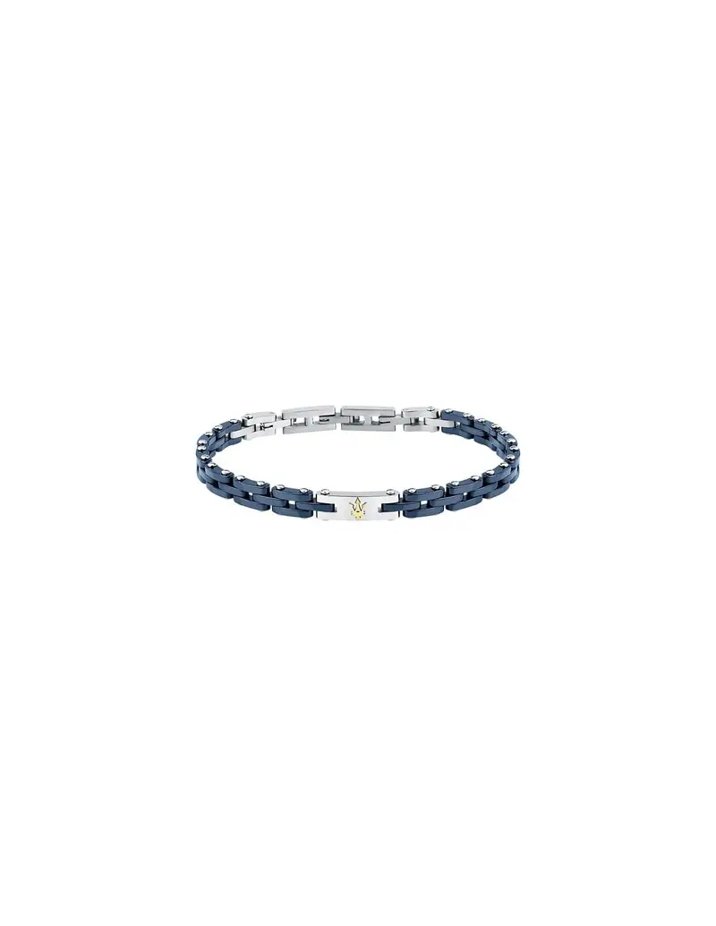 Bracciale MASERATI Ceramic in acciaio e blu JM425ATZ65