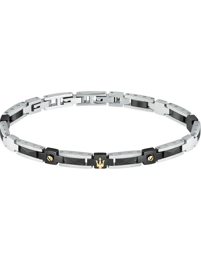 Bracciale MASERATI Uomo Ceramic in acciaio e ceramica blu JM423ATZ30