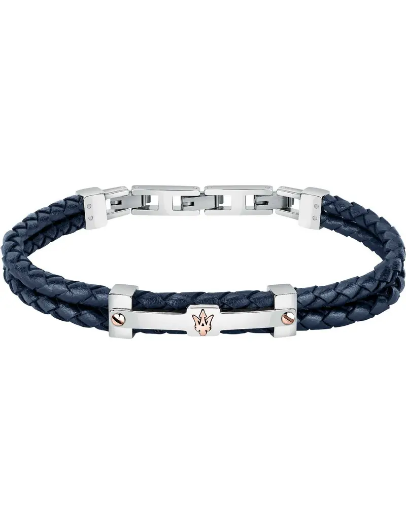 Bracciale MASERATI Uomo in acciaio e pelle JM422AVE10