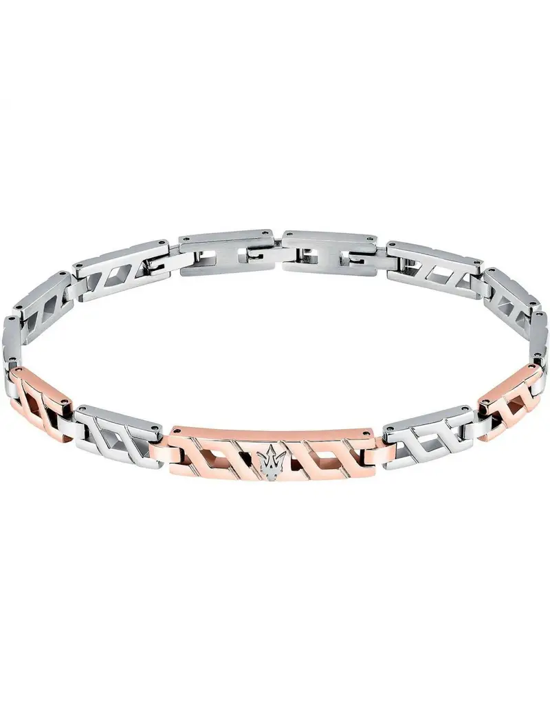 Bracciale MASERATI Uomo in acciaio e pvd oro rosa JM124AVD37