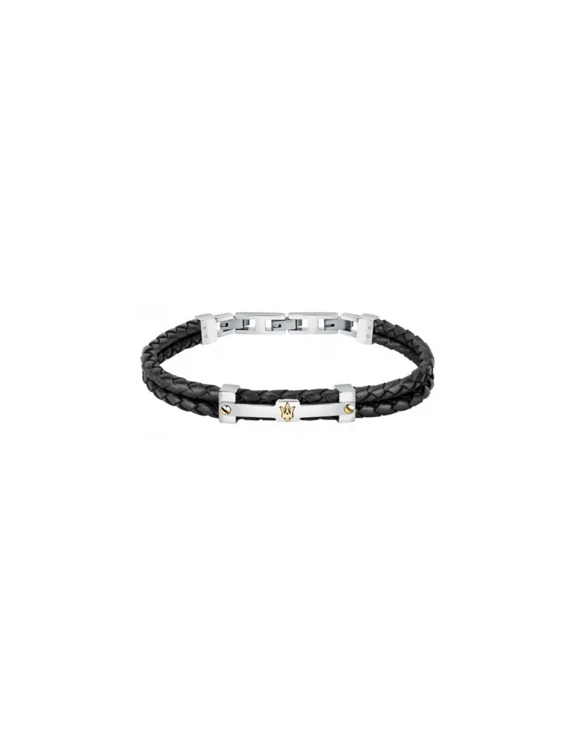 Bracciale MASERATI Uomo in pelle e acciaio JM422AVE11