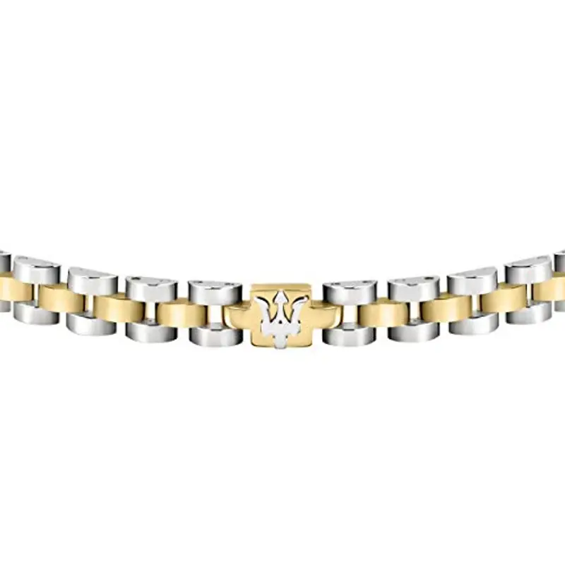 Maserati Jewels Bracciale Uomo, 21 cm, in Acciaio, Finitura Oro, Idee Regalo Uomo - JM320AST09 miniatura 2
