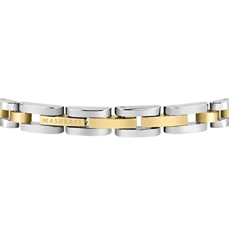 Maserati Jewels Bracciale Uomo, 21 cm, in Acciaio, Finitura Oro, Idee Regalo Uomo - JM320AST09 miniatura 3