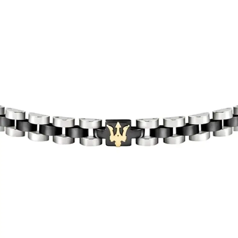 Maserati Jewels Bracciale Uomo, 21 cm, in Acciaio, PVD - JM320AST08 miniatura 2