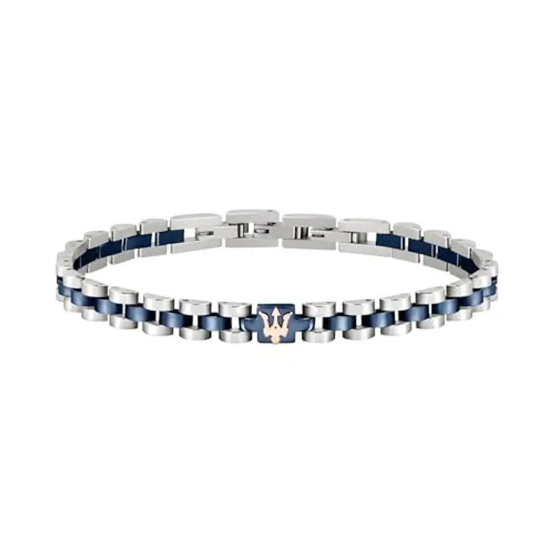 Maserati Jewels Bracciale Uomo, 21 cm, in Acciaio, PVD - JM320AST10