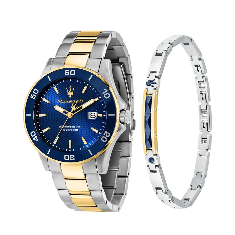 Maserati Orologio Argento e Blu