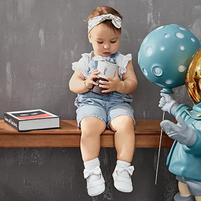 MASOCIO Scarpe Neonata Ballerina Scarpine Primi Passi Battesimo Scarpette Bimba Femmina Taglia 18 0 miniatura 2