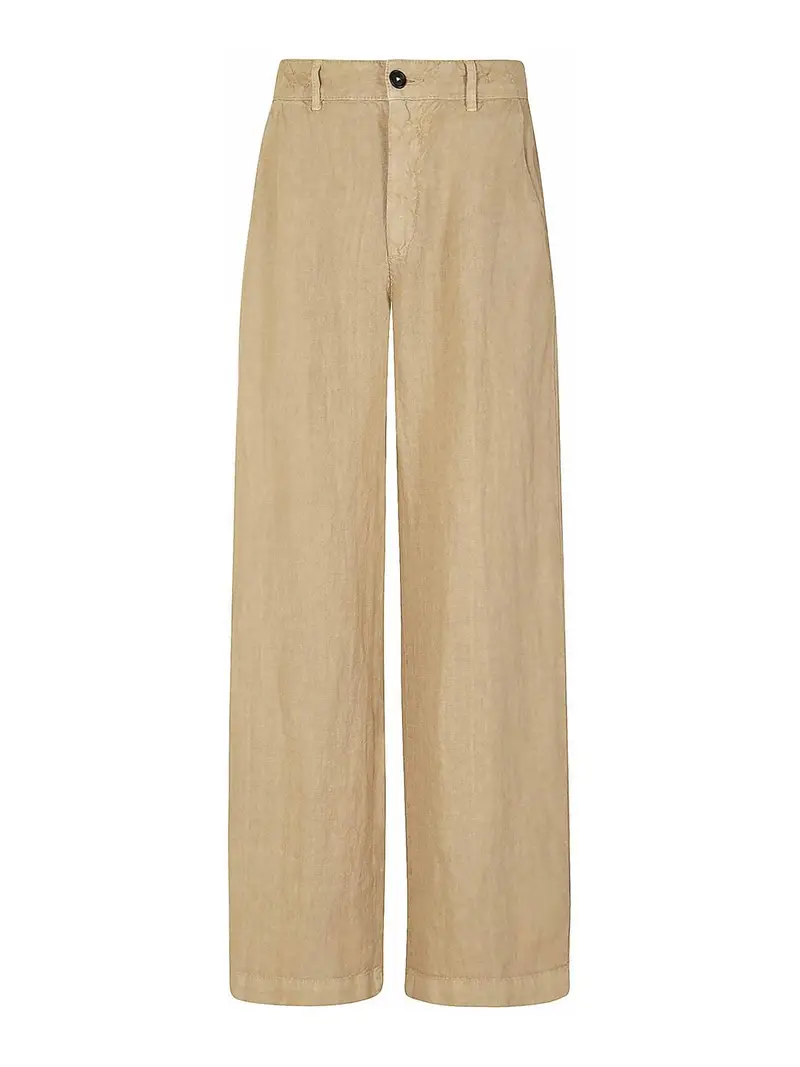 Pantaloni in lino Beige Chiaro