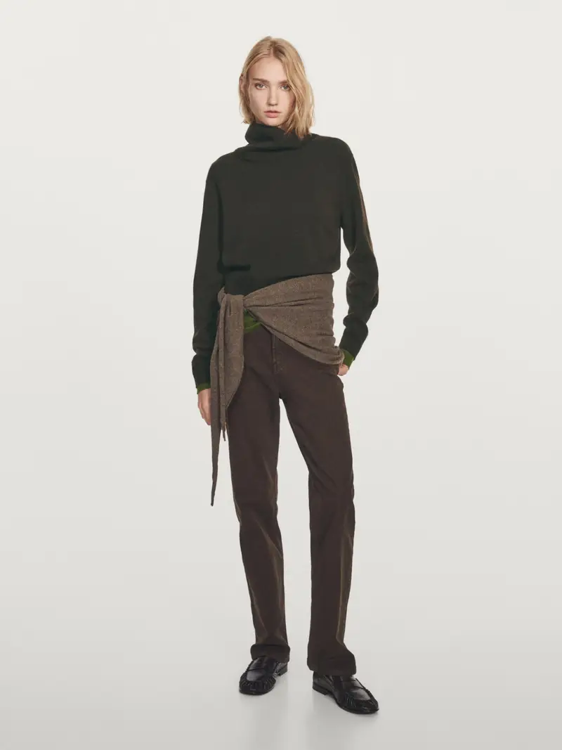 Bandana 100% Cashmere - Grigio - - Massimo Dutti - Femminile