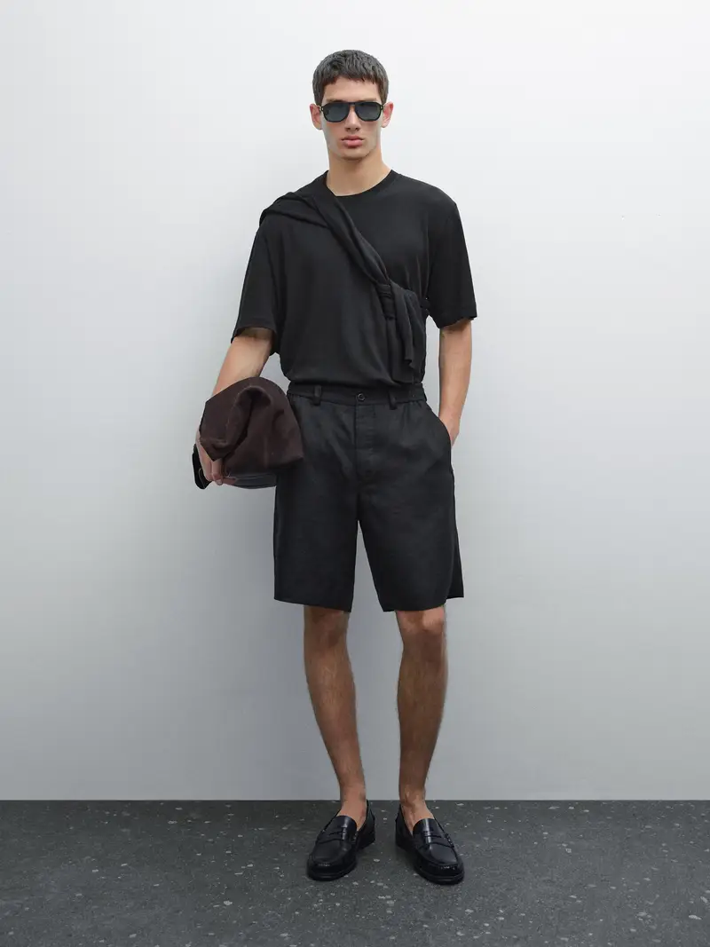 Massimo Dutti Bermuda Nero 2554816