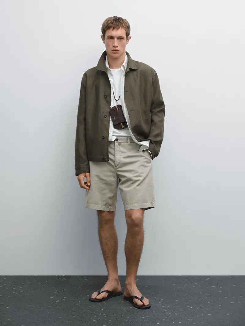 Massimo Dutti Bermuda Verde 2554813