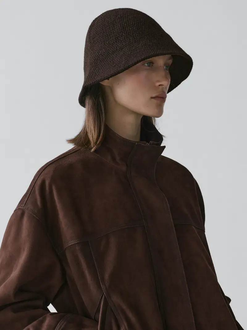 Berretto In Maglia Misto Lana - Marrone - - Massimo Dutti - Femminile