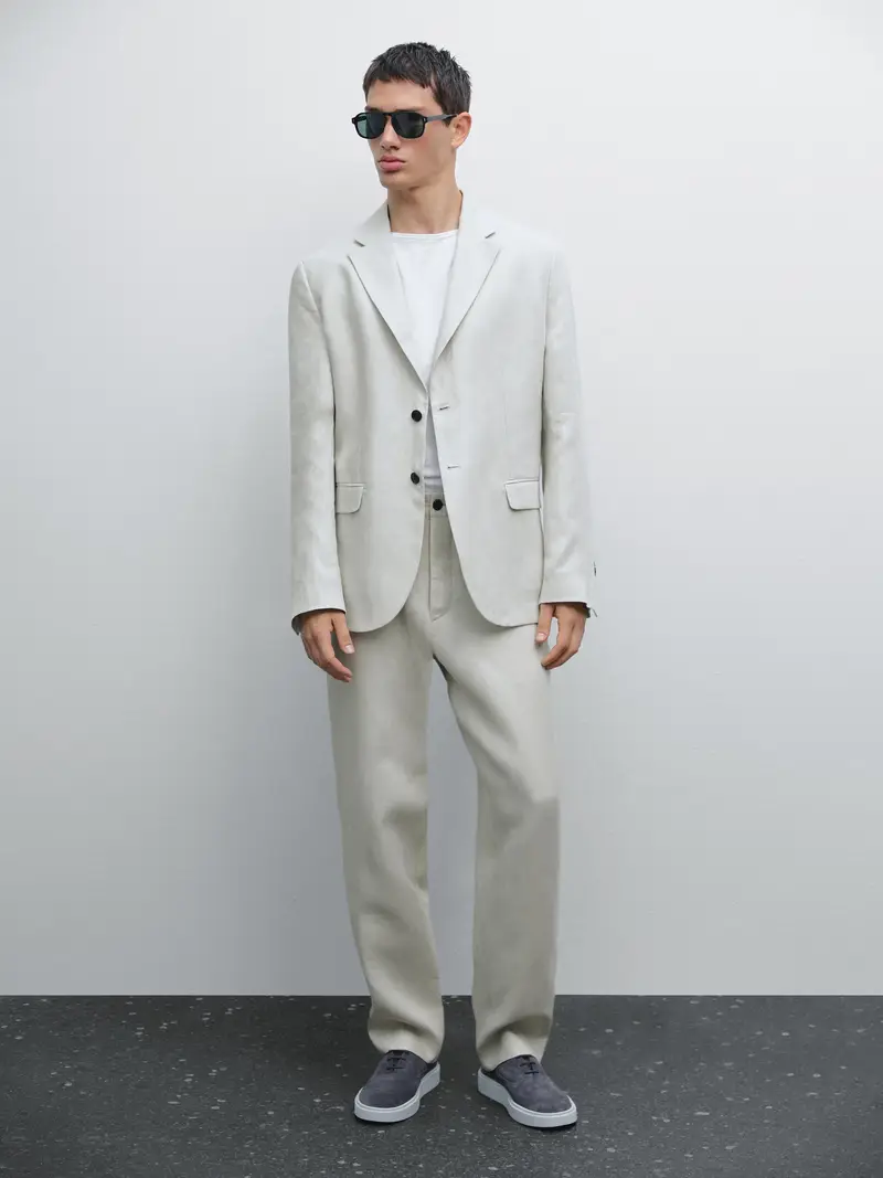 Massimo Dutti Blazer Beige 2553453