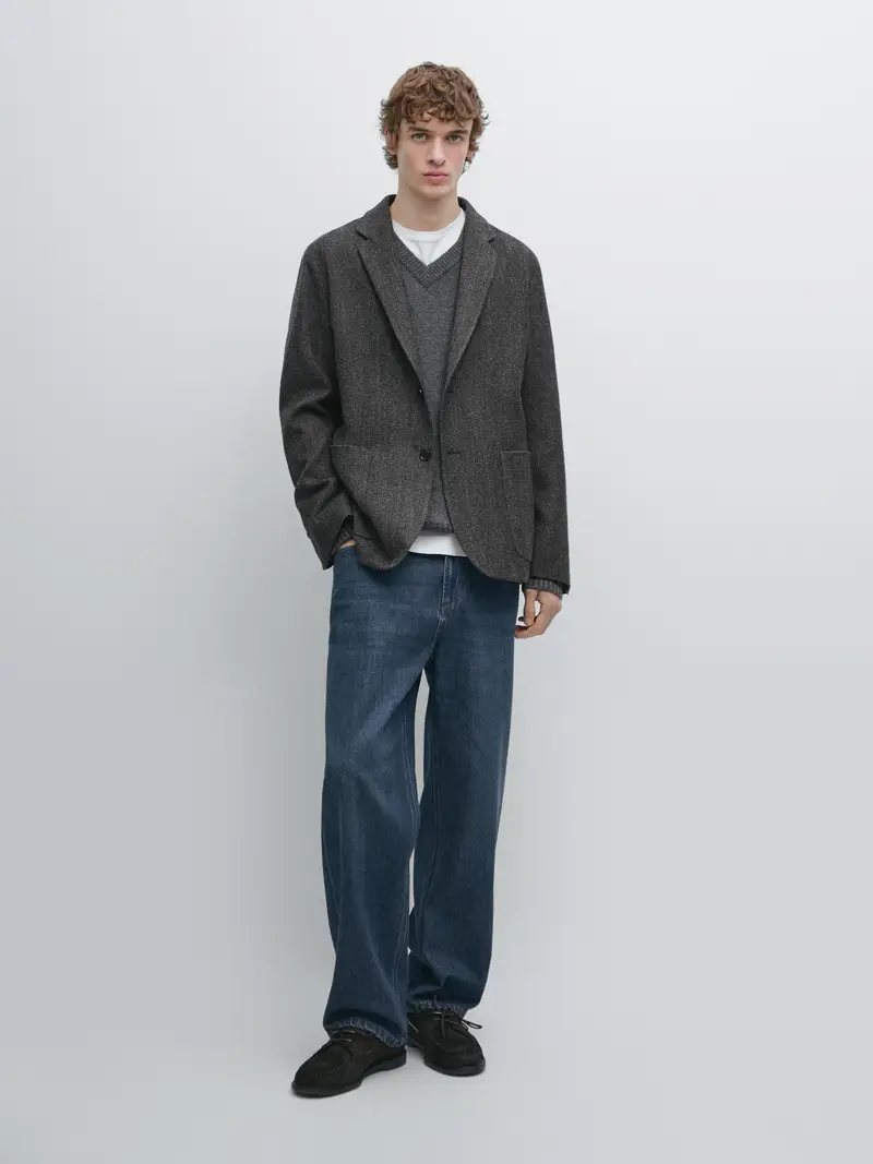 Massimo Dutti Blazer Grigio 3879379