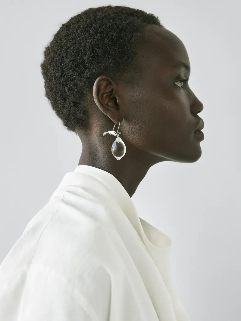 Camicetta Con Dettaglio Drappeggiato - Studio - Ecru - - Massimo Dutti - Femminile