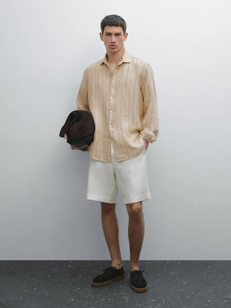 Camicia A Doppia Riga Regular Fit - Multicolor - - Massimo Dutti - Maschile