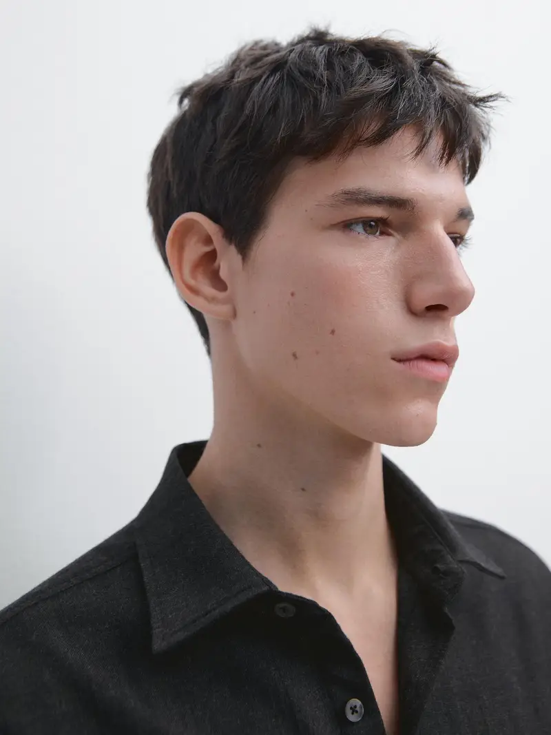 Camicia A Quadri Regular Fit - Blu Marino - - Massimo Dutti - Maschile