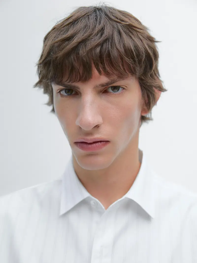 Camicia A Righe Regular Fit 100% Cotone - Bianco - - Massimo Dutti - Maschile