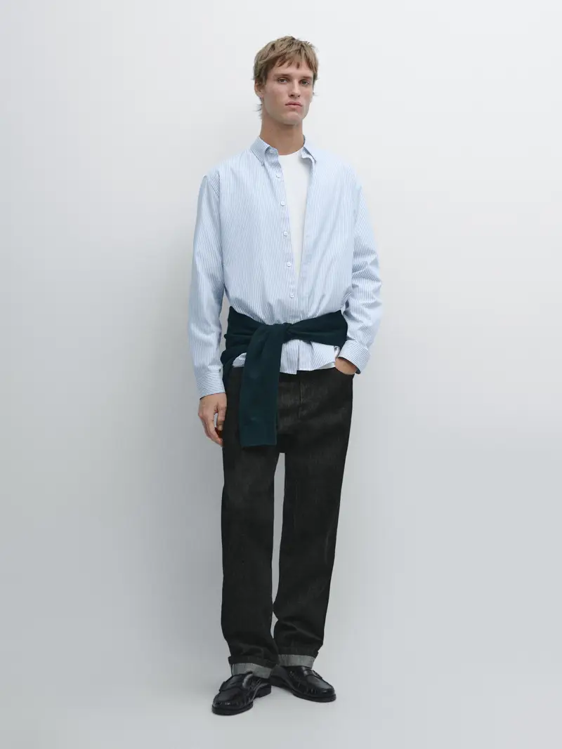 Massimo Dutti Oxford Azzurro 3955173