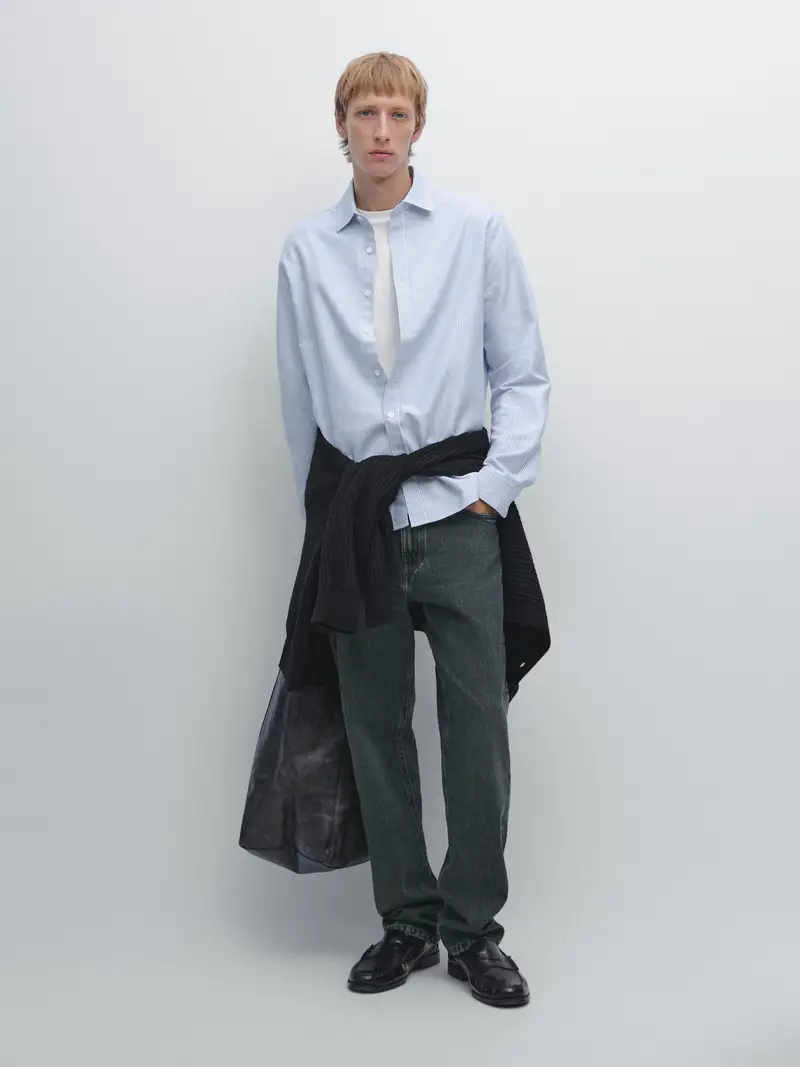 Massimo Dutti Oxford Azzurro 3030733