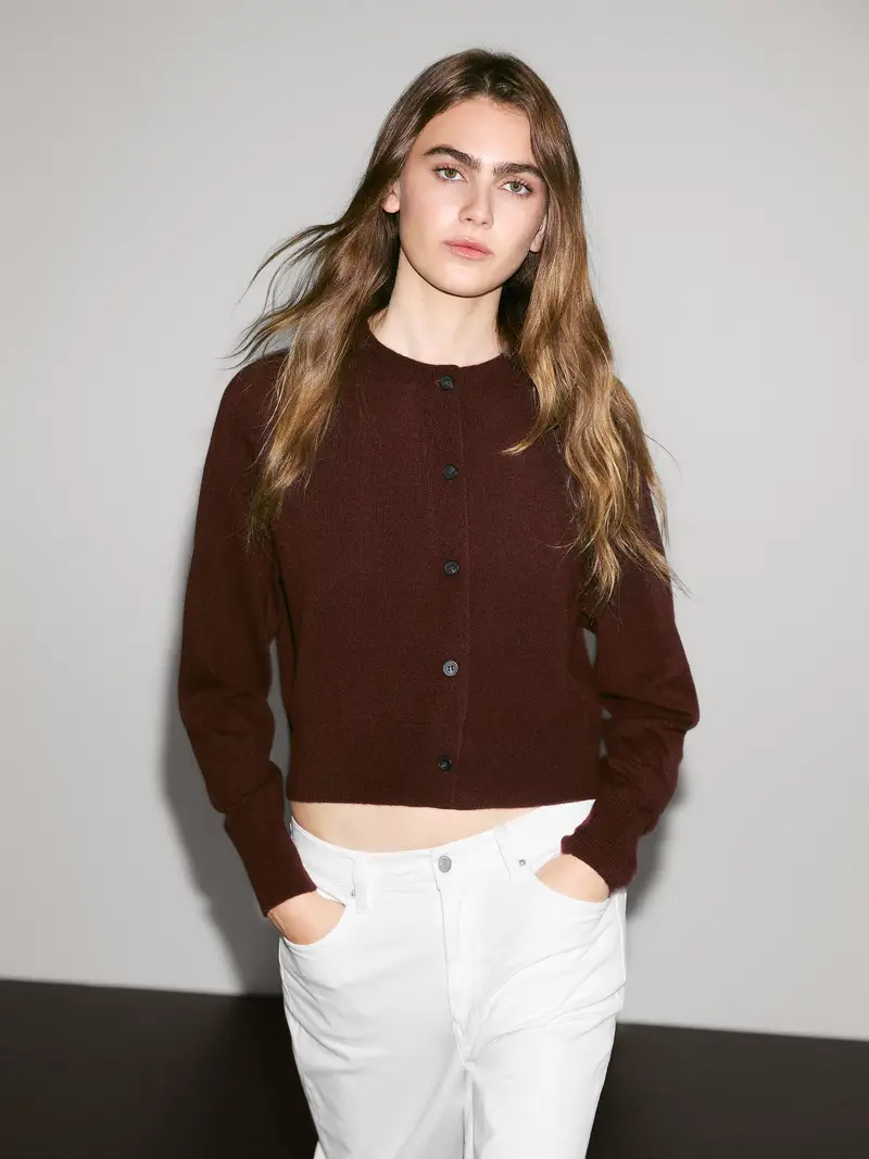 Massimo Dutti Cardigan Bordeaux 2553769