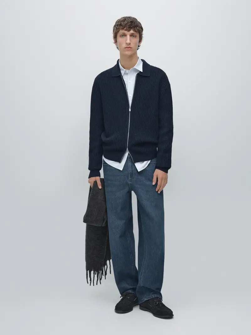 Massimo Dutti Cardigan Blu 3897388