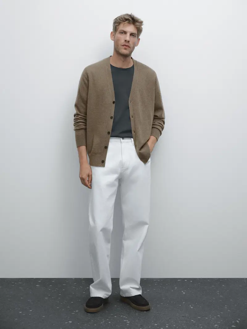 Massimo Dutti Cardigan Beige 2553387