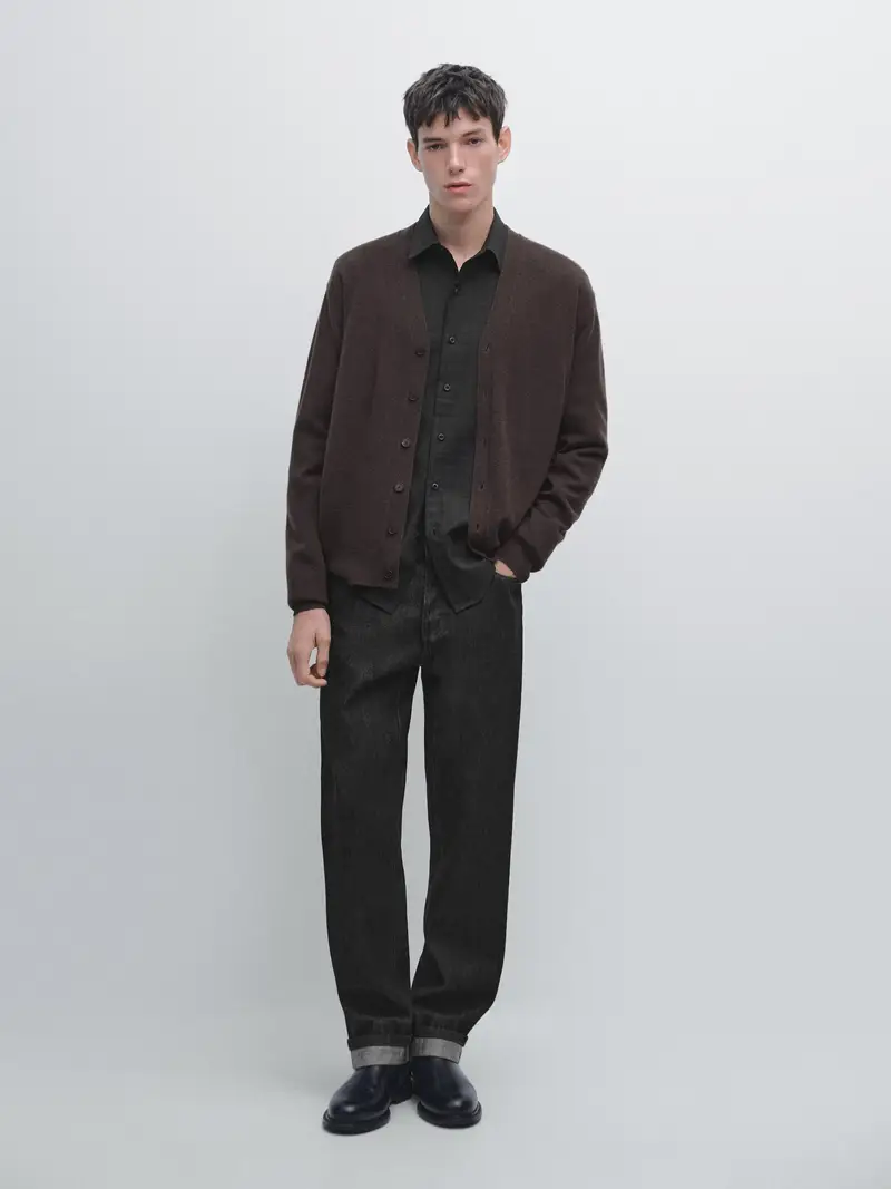 Massimo Dutti Cardigan Marrone 3066405