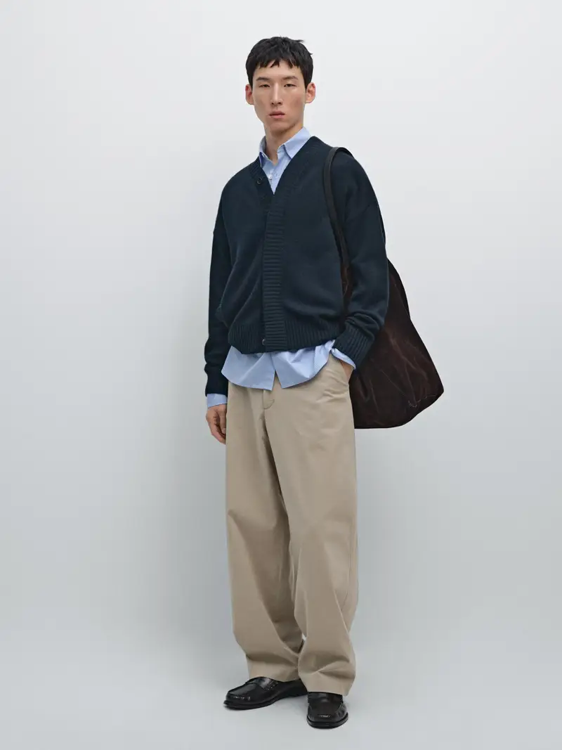 Massimo Dutti Cardigan Blu 3885945