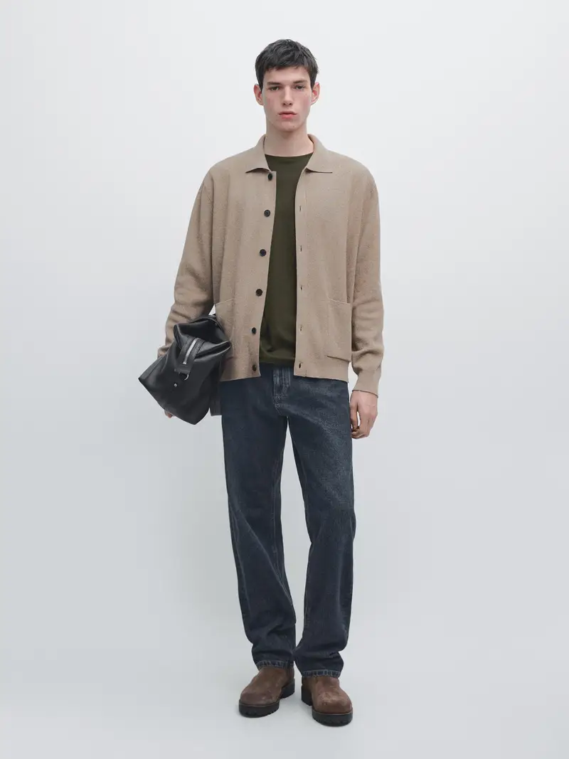 Massimo Dutti Cardigan Beige 4156825