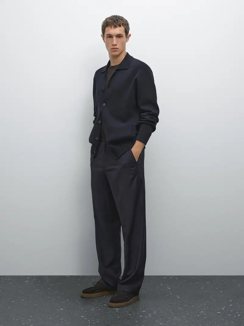 Massimo Dutti Cardigan Blu 2553671