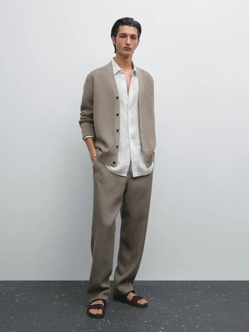 Massimo Dutti Cardigan Marrone 2554682