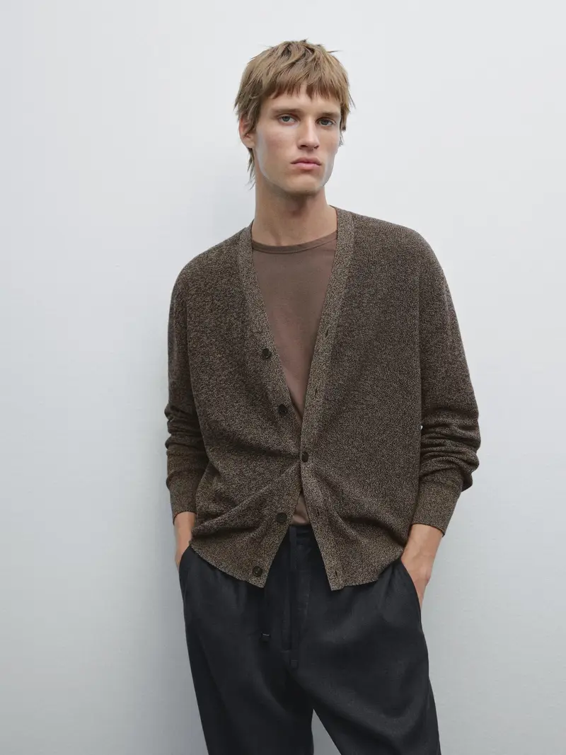 Massimo Dutti Cardigan Marrone 2554662