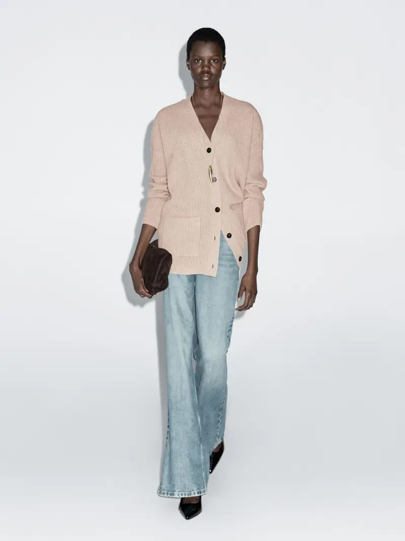 Massimo Dutti Cardigan Beige 2553441