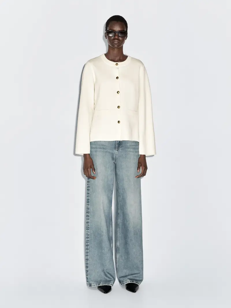 Massimo Dutti Cardigan Beige 2555256