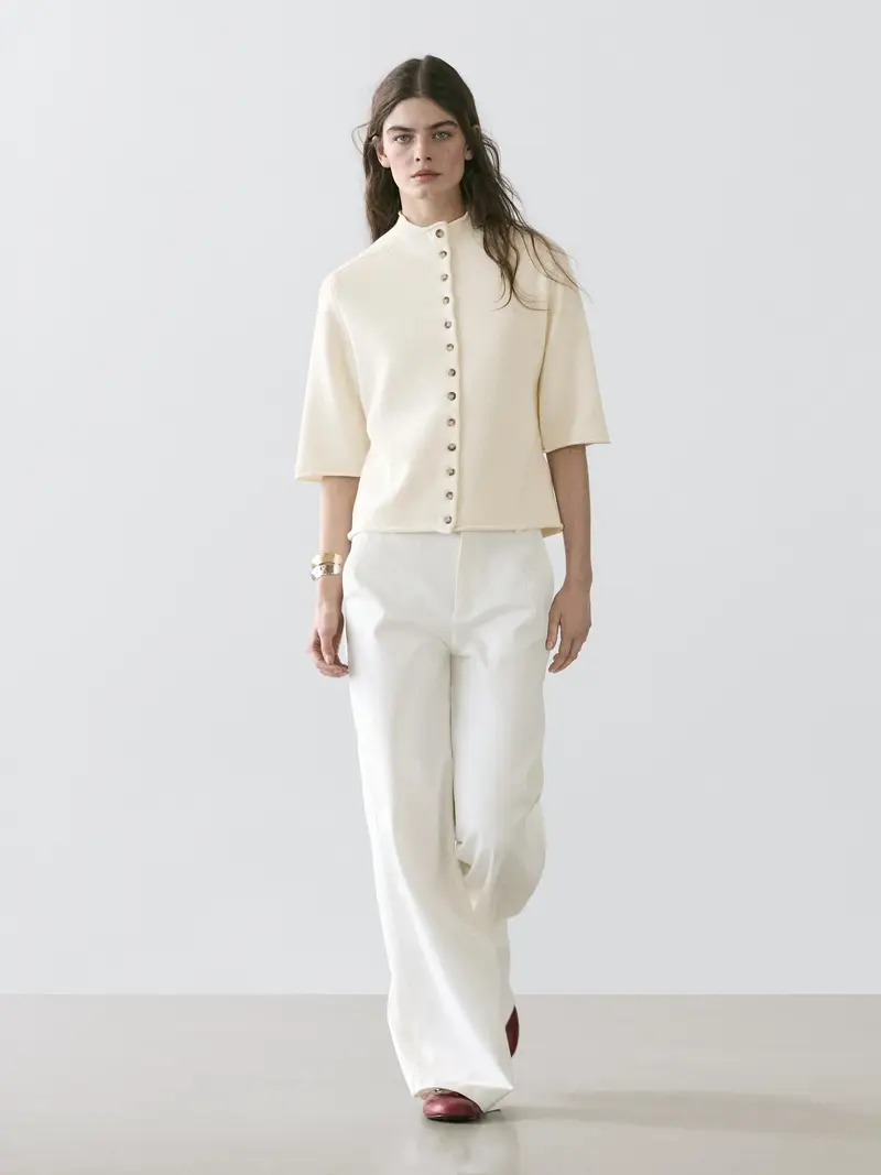 Massimo Dutti Cardigan Beige 4337704