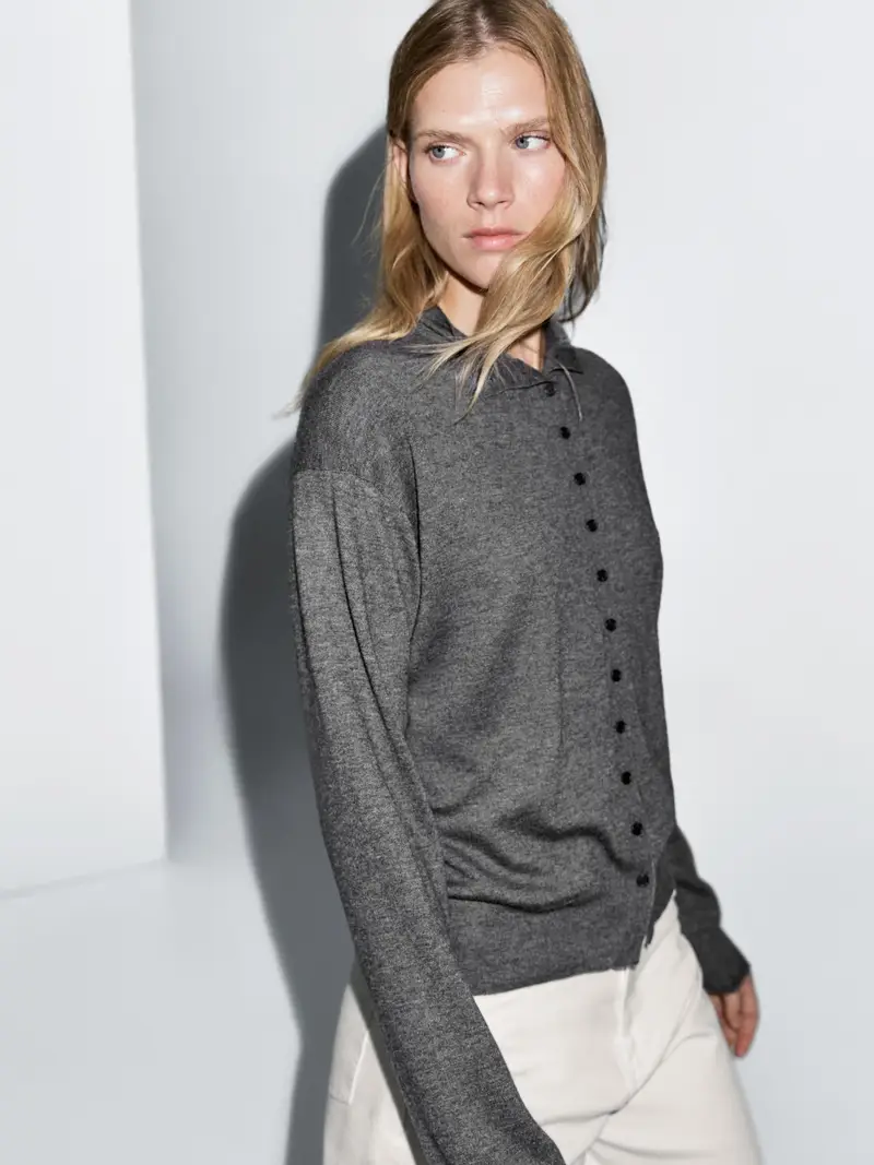 Massimo Dutti Cardigan Grigio 2555189