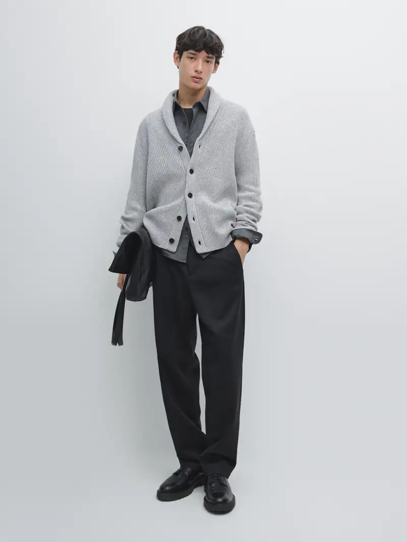 Massimo Dutti Cardigan Grigio 3540817