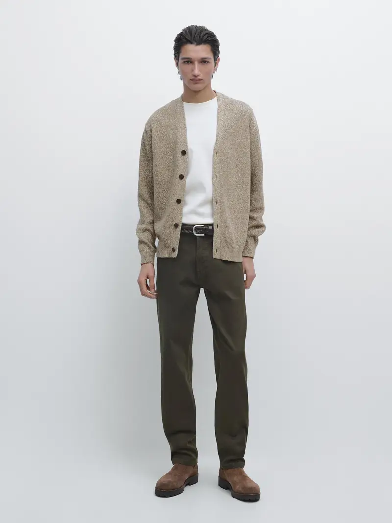 Massimo Dutti Cardigan Beige 4156828