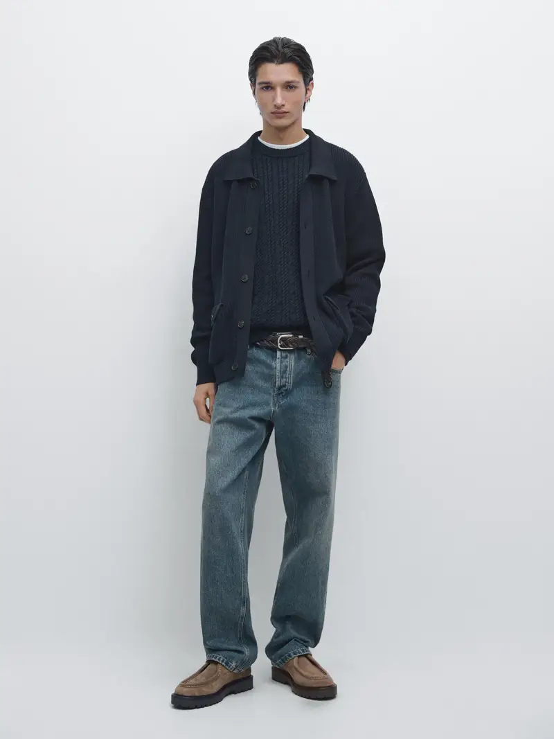 Massimo Dutti Cardigan Blu 4189967