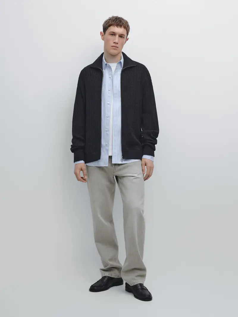 Massimo Dutti Cardigan Blu 4207242